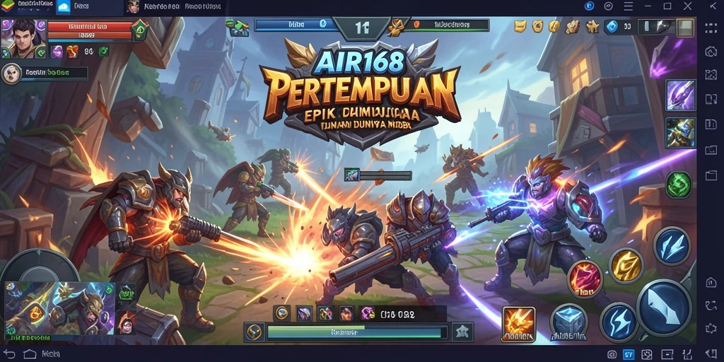 Gameplay menarik dalam pertempuran MOBA epik.