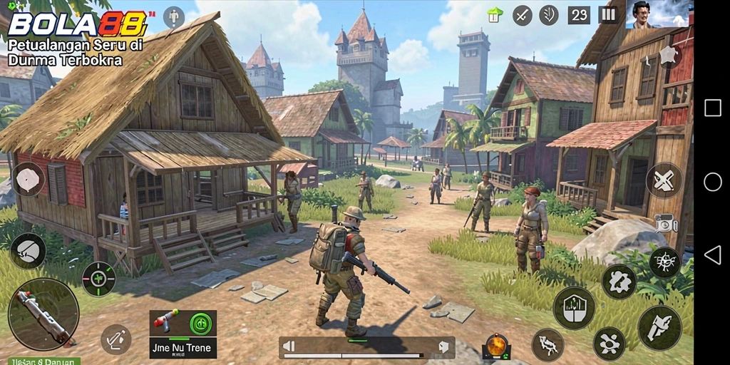 Tangkapan layar menampilkan gameplay BOLA88 dalam dunia terbuka.