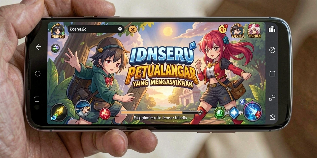 Tampilan gameplay yang mengagumkan dari IDNSERU dengan karakter Anime.