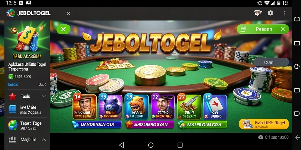 Tampilan utama JEBOLTOGEL dengan fitur prediksi angka togel