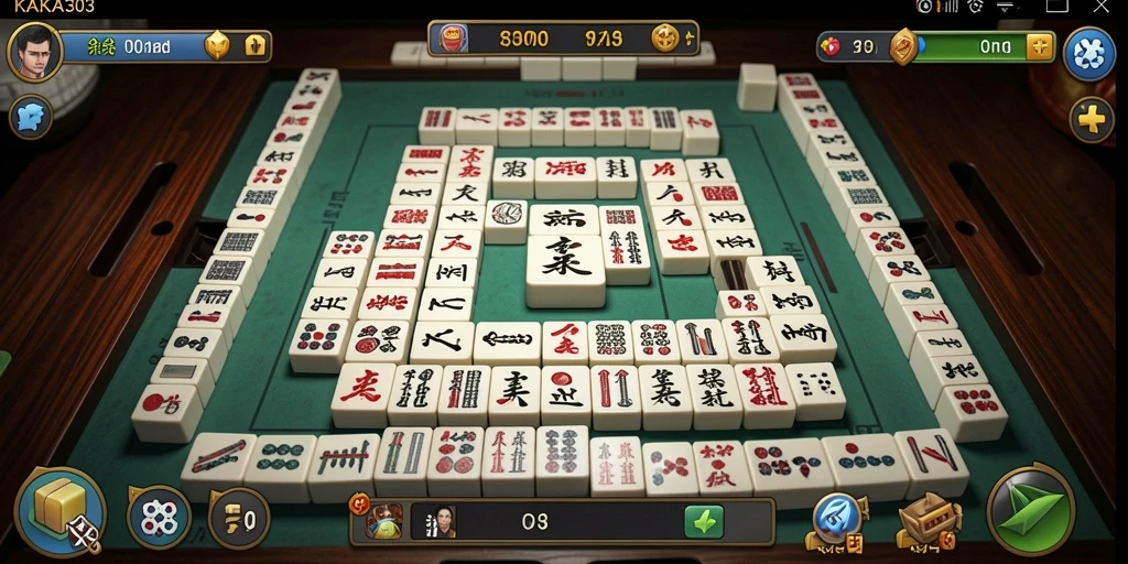 Tampilan gameplay Mahjong yang menarik dan menantang di KAKA303.