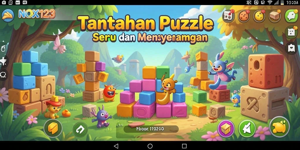 Gameplay menarik NOX123 dengan berbagai tantangan puzzle.