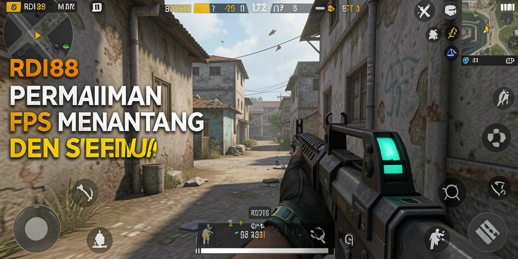 Tampilan gameplay seru dalam RDI88 dengan aksi FPS yang mendebarkan.