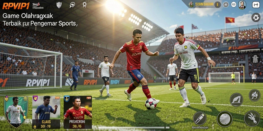 Screenshot menampilkan aksi mendebarkan di game olahraga RPVIP1.