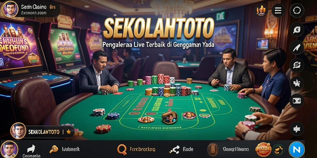Tampilan menarik dari gameplay Live Casino di SEKOLAHTOTO.