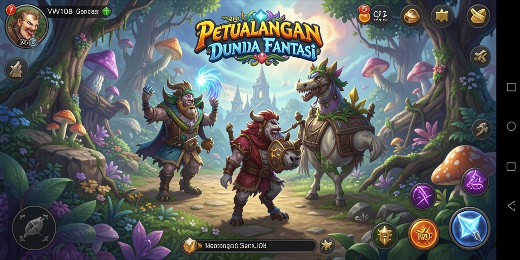 Tampilan menarik gameplay VW108 dalam dunia petualangan.