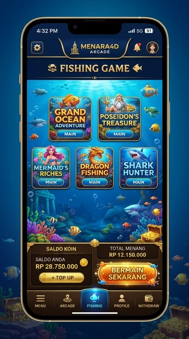 Screenshot aplikasi menara4d menunjukkan berbagai kategori aplikasi yang tersedia.